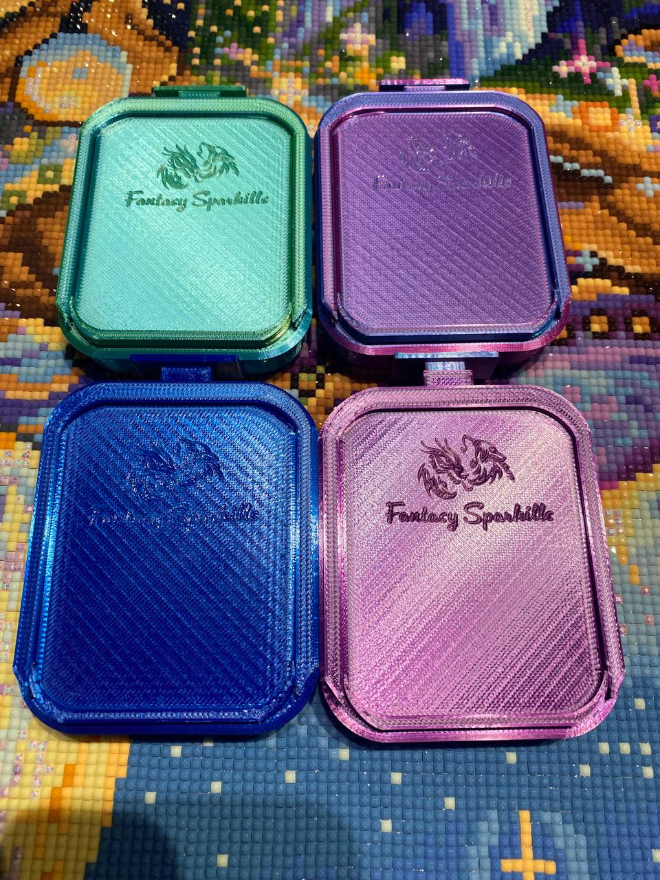 Four Pack of our Small Deluxe Diamond Art Trays for Diamond Painting