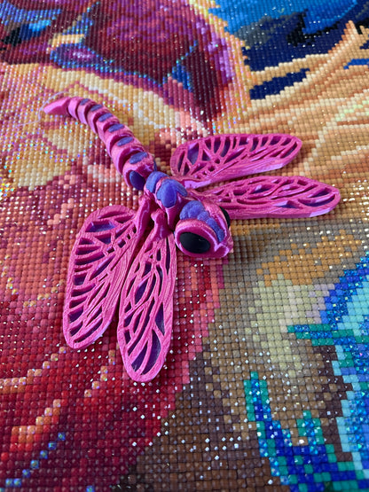 Diamond Painters Little Buddies Dragon Fly for Company While Painting.