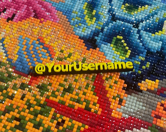 Custom Username CoverMinders For Your Diamond Art Pictures, Videos