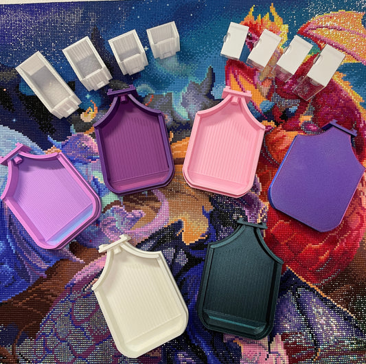 Sliders Diamond Art Tray With Slide in Drill Container Capability For Elizabeth Ward Containers! Single Colour Options