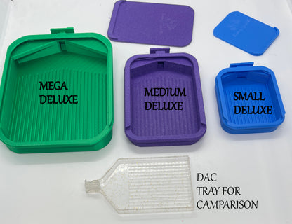 Deluxe Diamond Art Trays in fantasy colours for diamond dotz, 5d painting, drill stopper sliding lid tray