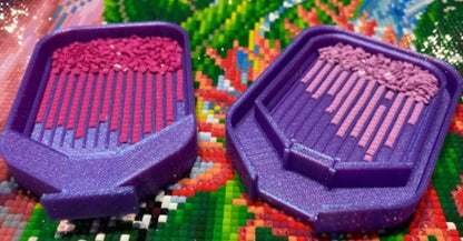 Fantasy-coloured Dubbillz Diamond painting tray two trays in one